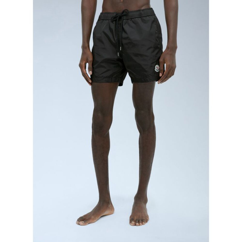 Moncler Men Logo Patch Swim Shorts